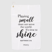 TIJD OM Christelijk Monogram TE SCHUDDEN Golfhanddoek (Voorkant)