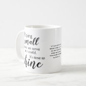 TIJD OM Christelijk TE SCHUDDEN Koffiemok (Voorkant links)