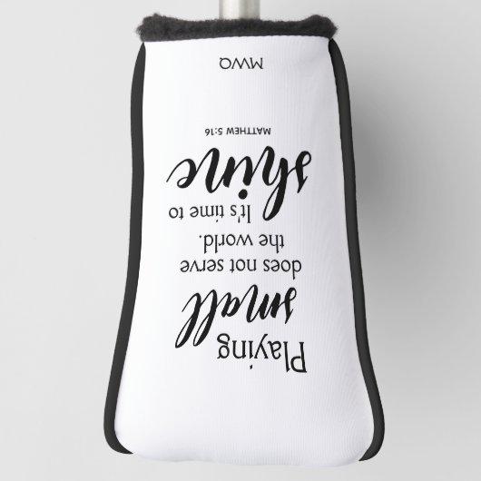 TIJD OM Christelijke Monogram PUTTER TE SCHUDDEN Golfheadcover (Draai 90)