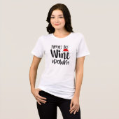 Tijd om Christmas Wine Down Wine Puns humor Shirt  (Voorkant volledig)