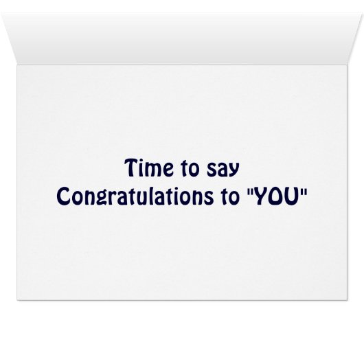 TIJD OM "CONGRATULATIES VOOR U" TE ZEGGEN VOOR ELK (Binenzijde Horizontaal (Onderkant))