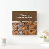 Tijd om Cookies Wall Clock te sluiten Vierkante Klok (Huis)