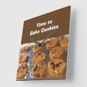 Tijd om Cookies Wall Clock te sluiten Vierkante Klok (Hoek)