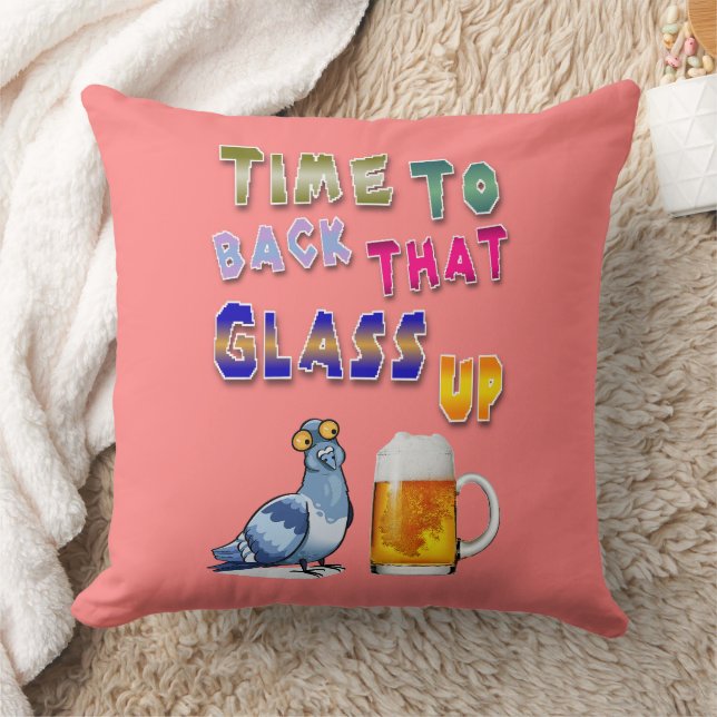 Tijd om dat glas weer op te pakken kussen (Deken)