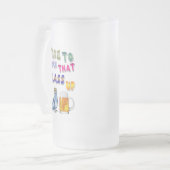 Tijd om dat glas weer op te pakken matglas bierpul (Voorkant links)