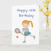 TIJD OM DE "14e" VERJAARDAG Kaart TE VIEREN (Gele Bloem)