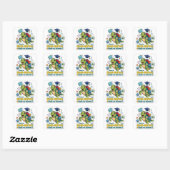 Tijd om de Back-to-School Turtle Funny te vieren Vierkante Sticker (Vel)