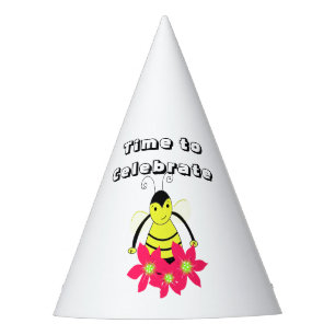 Tijd om de Bij met Bloemen te Vieren Feesthoedjes