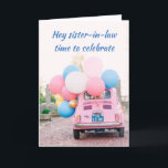 TIJD OM DE BIRTHDAY-KAART "SISTER-IN-LAW" TE CELEB KAART<br><div class="desc">EEN FIAT MET BALLOONS EN "UW WISSEN" MAKEN DEZE KAART ZO SPECIAAL VOOR UW "SISTER-IN-WET" EN HET ZIJN VAN "U" MAAKT HET NOG MEER!!! BEDANKT OM TE STOPPEN MET EEN VAN MIJN ACHT STORES! VERANDERT DE LEEFTIJD IN SECONDEN ALS U:) BEDANKT VOOR OPSLAG MOET VERANDEREN MET 1 VAN MIJN 8...</div>