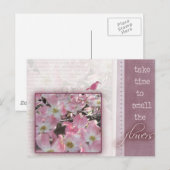 Tijd om de bloemen te ruiken briefkaart (Voorkant / Achterkant)