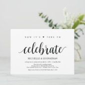 Tijd om de bruiloft te vieren uitnodigingen voor e (Staand voorkant)