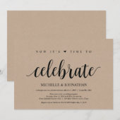 Tijd om de bruiloft te vieren uitnodigingen voor w (Voorkant / Achterkant)