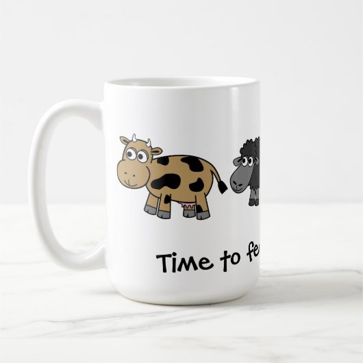 Tijd om de dieren te voeden! Virtuele landbouwers Koffiemok (Links)