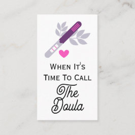 Tijd om de Doula Zwangerschap Hart QR-code te bell Visitekaartje
