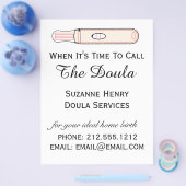 Tijd om de Doula zwangerschapsdiensten te bellen Flyer (Enkel)