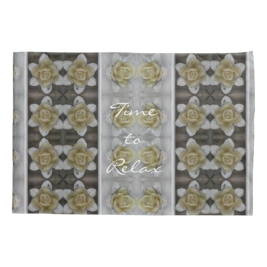 Tijd om de Floral Candle Pattern Rustic los te lat Kussensloop (Achterkant-Links)
