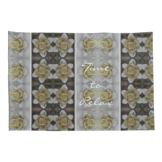 Tijd om de Floral Candle Pattern Rustic los te lat Kussensloop (Achterkant-Rechts)