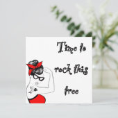 Tijd om de kerstkaart te rocken kaart (Staand voorkant)