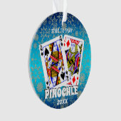 Tijd om de kerstversiering van Pinochle te spelen Ornament (voorkant)