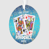 Tijd om de kerstversiering van Pinochle te spelen Ornament (voorkant)