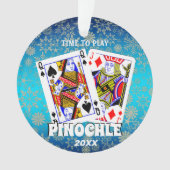 Tijd om de kerstversiering van Pinochle te spelen Ornament (voorkant)