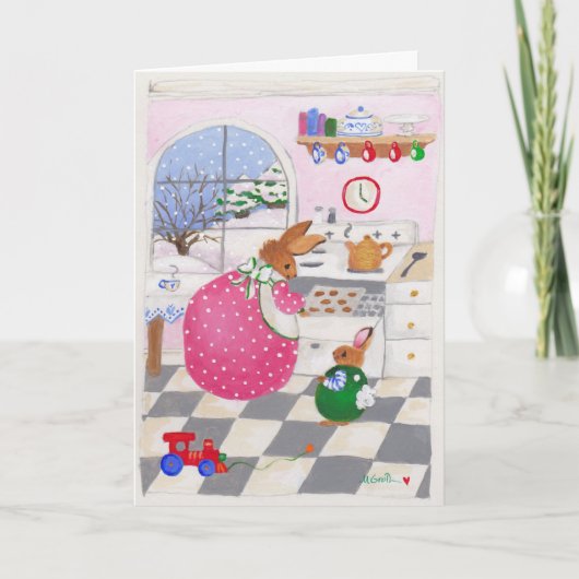 Tijd om de koekjes te bakken feestdagen kaart (Voorkant)