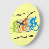 Tijd om de ontwerpwandklok te fietsen grote klok (Hoek)