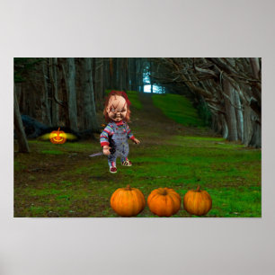 Tijd om de pompoenen uit te hollen voor Halloween. Poster