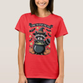 Tijd om de Pot te Roeren Schattig Wasbeer Grappige T-shirt (Voorkant)