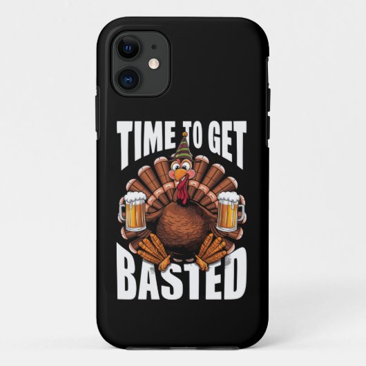 Tijd om de Thanksgiving-kalkoen met bier te bedrui Case-Mate iPhone Case (Achterkant)