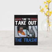 Tijd om de vuilnisbak Funny Trump Garbage Tru uit  Kaart (Gele Bloem)