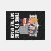 Tijd om de vuilnisbak te verwijderen Funny Trump Fleece Deken (Voorkant (Horizontaal))