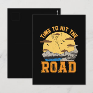 Tijd om de weg op te gaan briefkaart