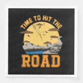 Tijd om de weg op te gaan servet (Voorkant)