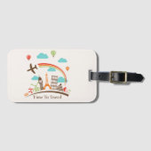 Tijd om de wereld te volgen bagagelabel (Voorkant (horizontaal))
