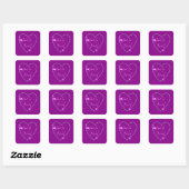 Tijd om de zomer te reizen vierkante sticker (Vel)