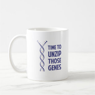 Tijd om die genetische genen te ontrafelen koffiemok