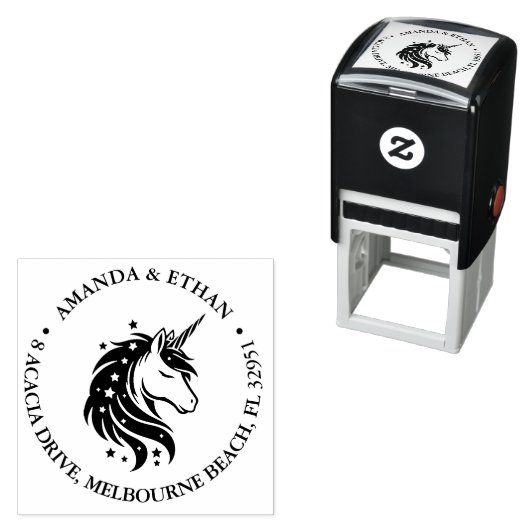 Tijd om dit eenhoornfeest te beginnen  zelfinktende stempel (In situ)