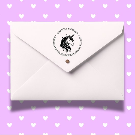 Tijd om dit eenhoornfeest te beginnen  zelfinktende stempel