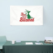 Tijd om dronken te worden Kerstmis rendier  Spandoek (Beurs)