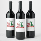 Tijd om dronken te worden Kerstmis Rendier  Wijn Etiket (Flessen)