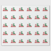 Tijd om dronken te worden Kerstmis rendieren  Cadeaupapier (Vlak)