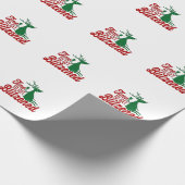 Tijd om dronken te worden Kerstmis rendieren  Cadeaupapier (Hoek)