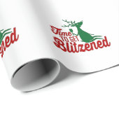 Tijd om dronken te worden Kerstmis rendieren  Cadeaupapier (Rol Hoek)