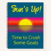 Tijd om een aantal doelen te verbreken | zonsopgan notitieboek (Voorkant)