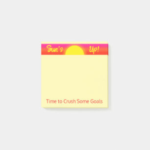 Tijd om een aantal doelen te verbreken   zonsopgan post-it® notes