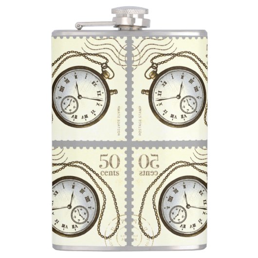 TIJD om een Drink te nemen Heupfles (Voorkant)