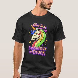 Tijd om een Fabulair en een Drink alcoholdoekje te T-shirt