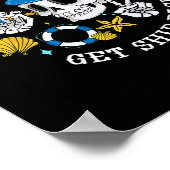 Tijd om een scheepsgezicht te krijgen Funny Skelet Poster (Hoek)