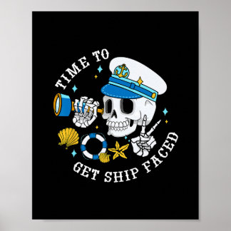 Tijd om een schip gezellig te maken Funny skelet k Poster